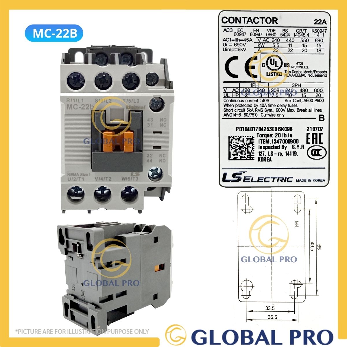 Buy Globalproofficial LS ELECTRIC Metasol Magnetic Contactor AC110V