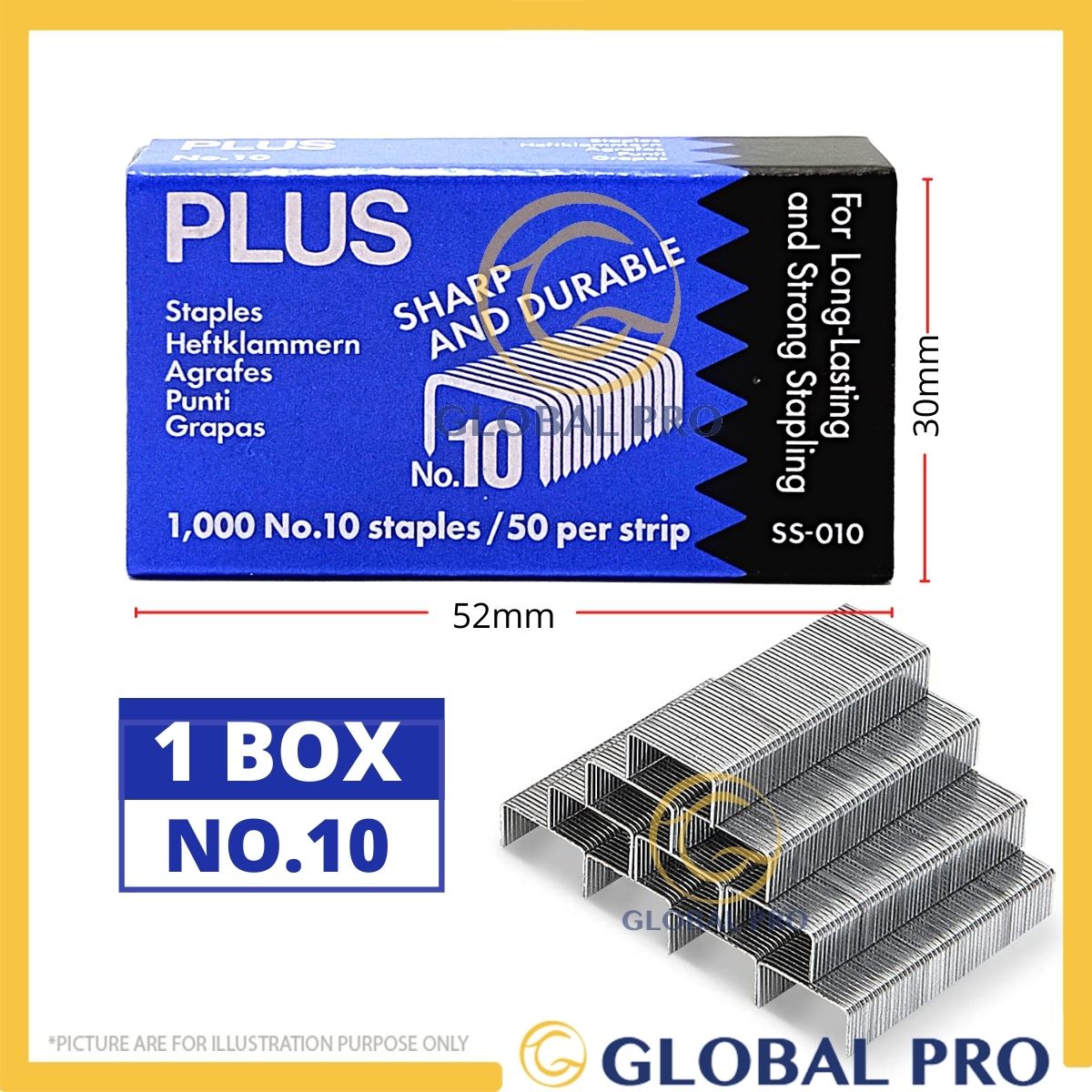 Buy Globalproofficial 1 BOX PLUS Staple Bullet NO 10 SS 010 Small