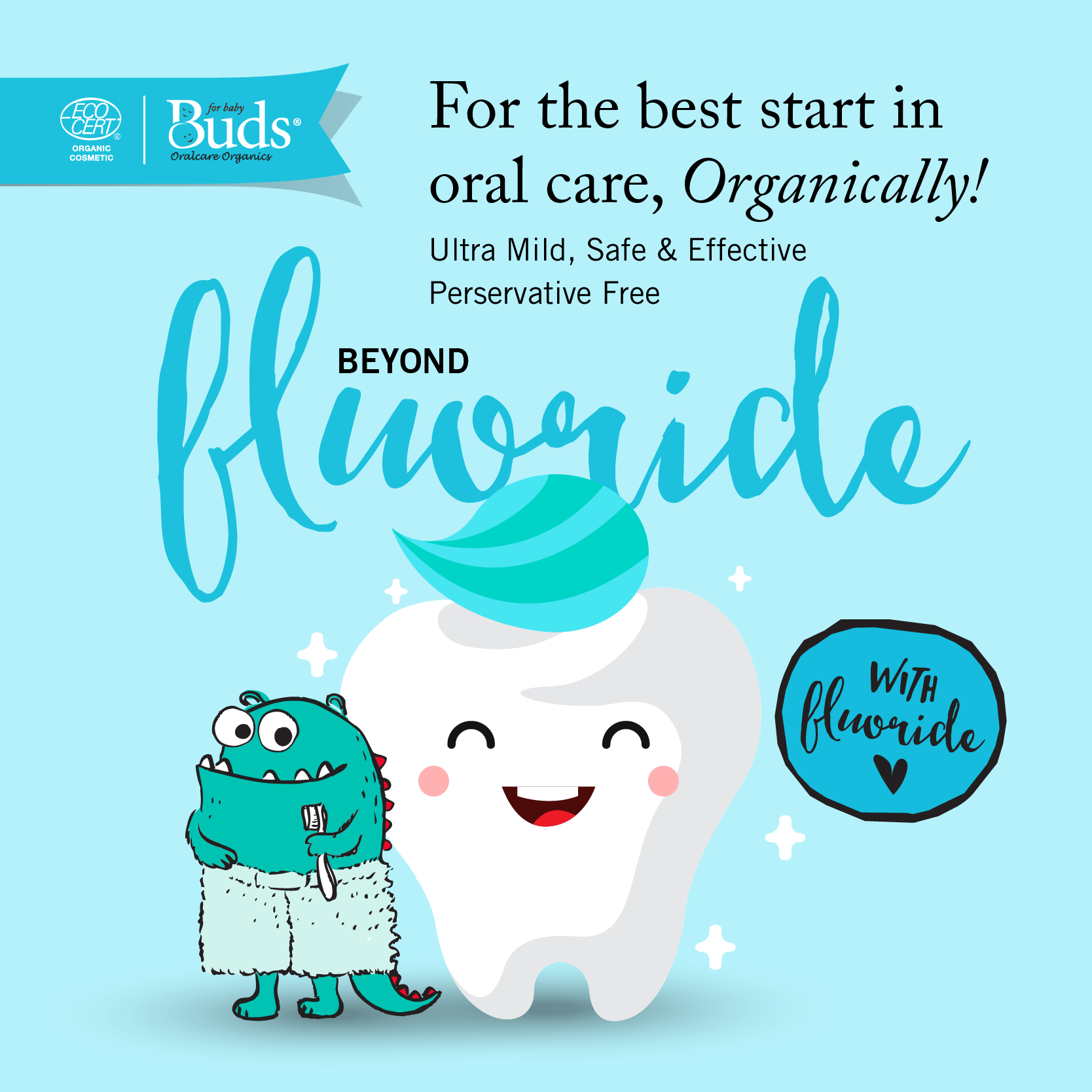 Buds Children's Mild Toothpaste Blackcurrant with Fluoride 50ml