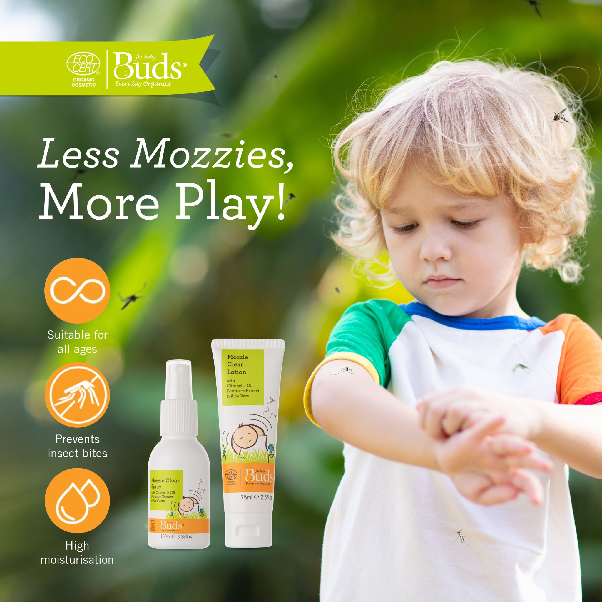 Buds Organics Mozzie Clear Spray Beo 100ml