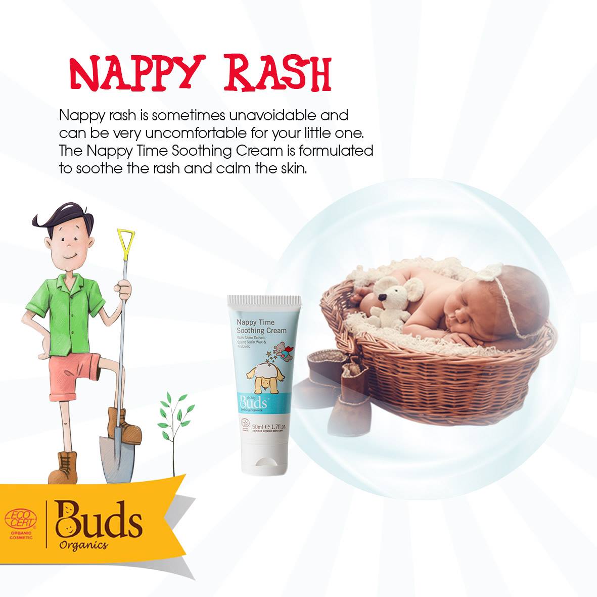 Buds Organics Nappy Time Soothing Cream BSO 50ml