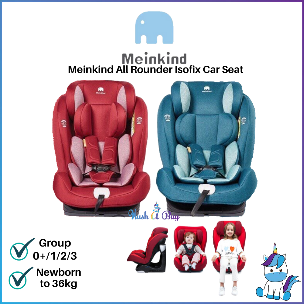 Buy Hush a buy Meinkind All Rounder Isofix Booster Seat Dark Green Wine Red ECE R44 04 Approved 9kg to 36kg Online eRomman