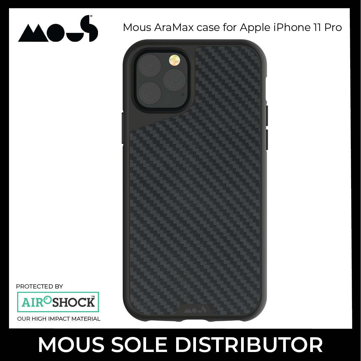 Buy Case Mous AraMax for Apple iPhone 11 Pro Black eRomman