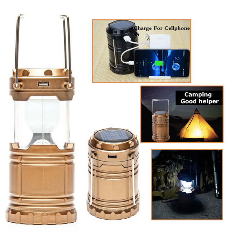 solar rechargeable camping lantern