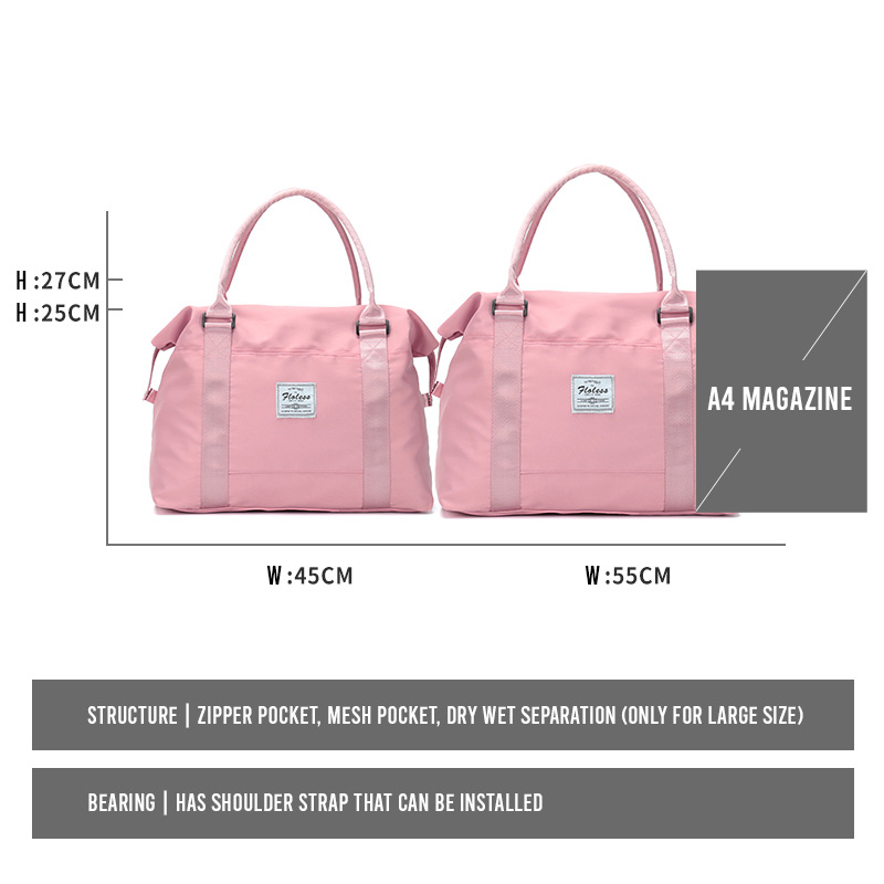 Buy Gym Floless Bag Outdoor Duffel 4093 (Pink) Online | eRomman