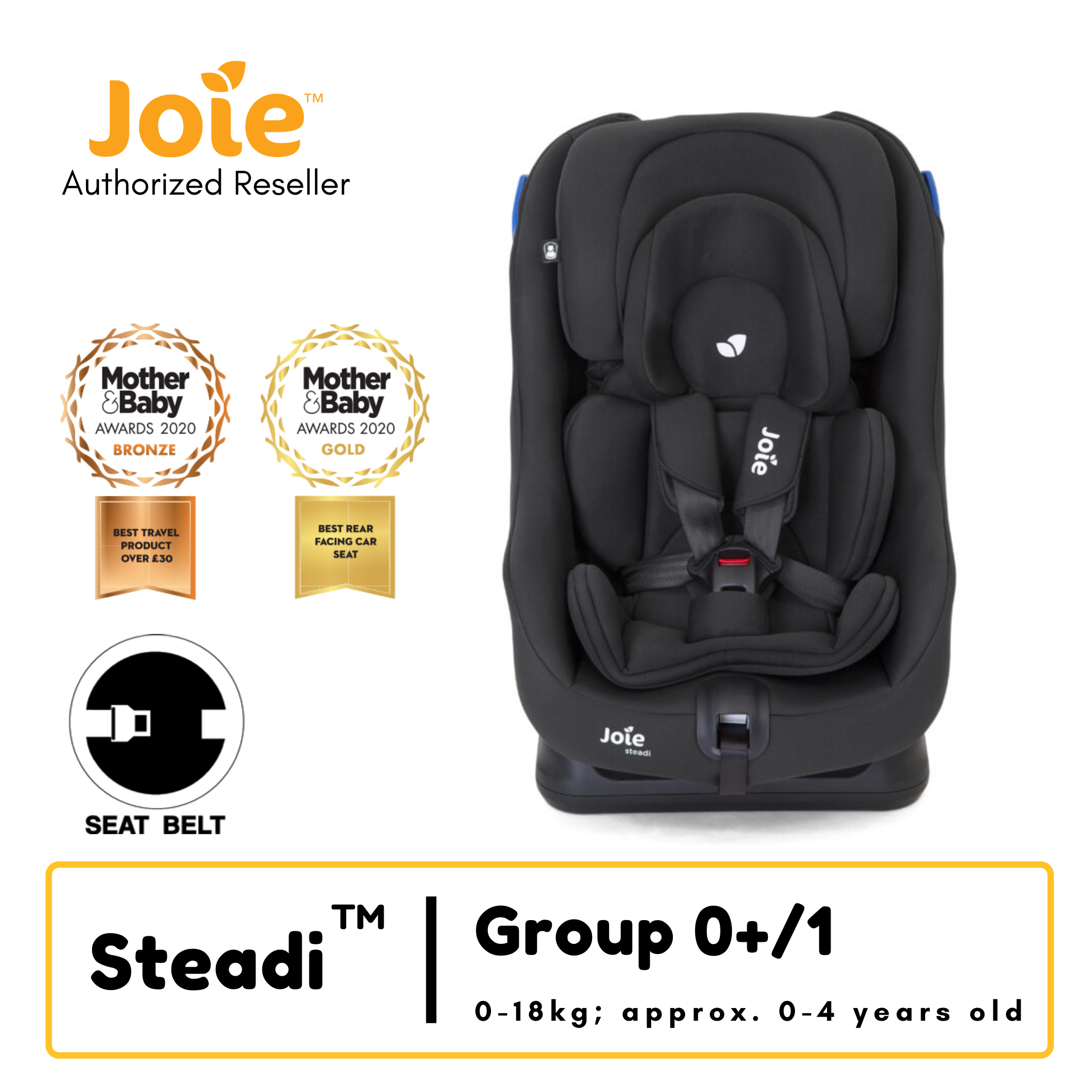Joie Spin 360 0+/1 ISOFIX Car Seat, Ember - C1416AFEMB000