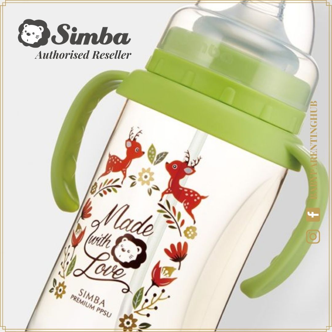 Simba PPSU Wide-Neck Bottle Straw Replacement with Complimentary Straw Brush