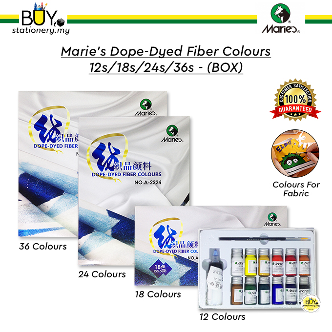 Profession 12/20/36 Colors Dope-Dyed Fiber Permanent Fabric Paint