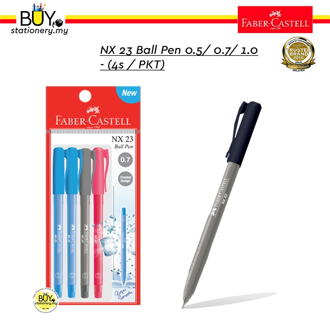 Buy Buystationery Faber Castell Nx23 Ball Pen 0 5 0 7 1 0 4s Pkt Online Eromman