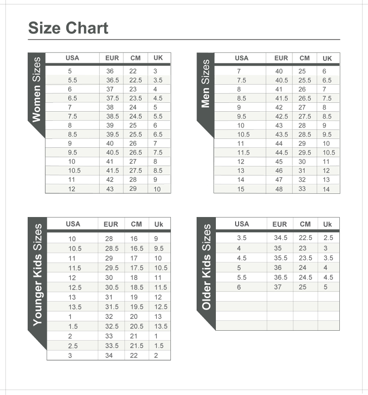 Chaco sandals size chart new arrivals