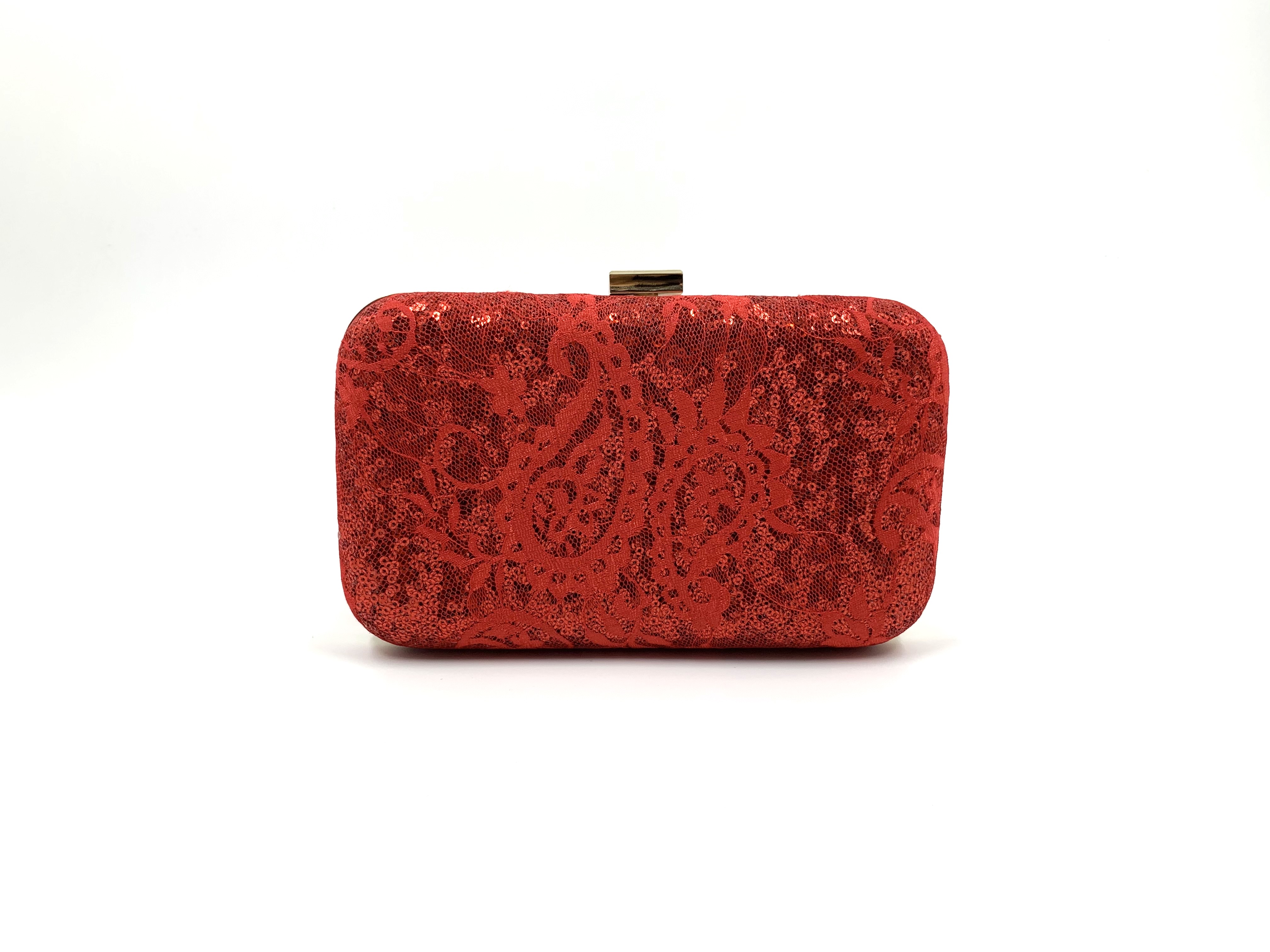 Red sequin clutch bag hot sale