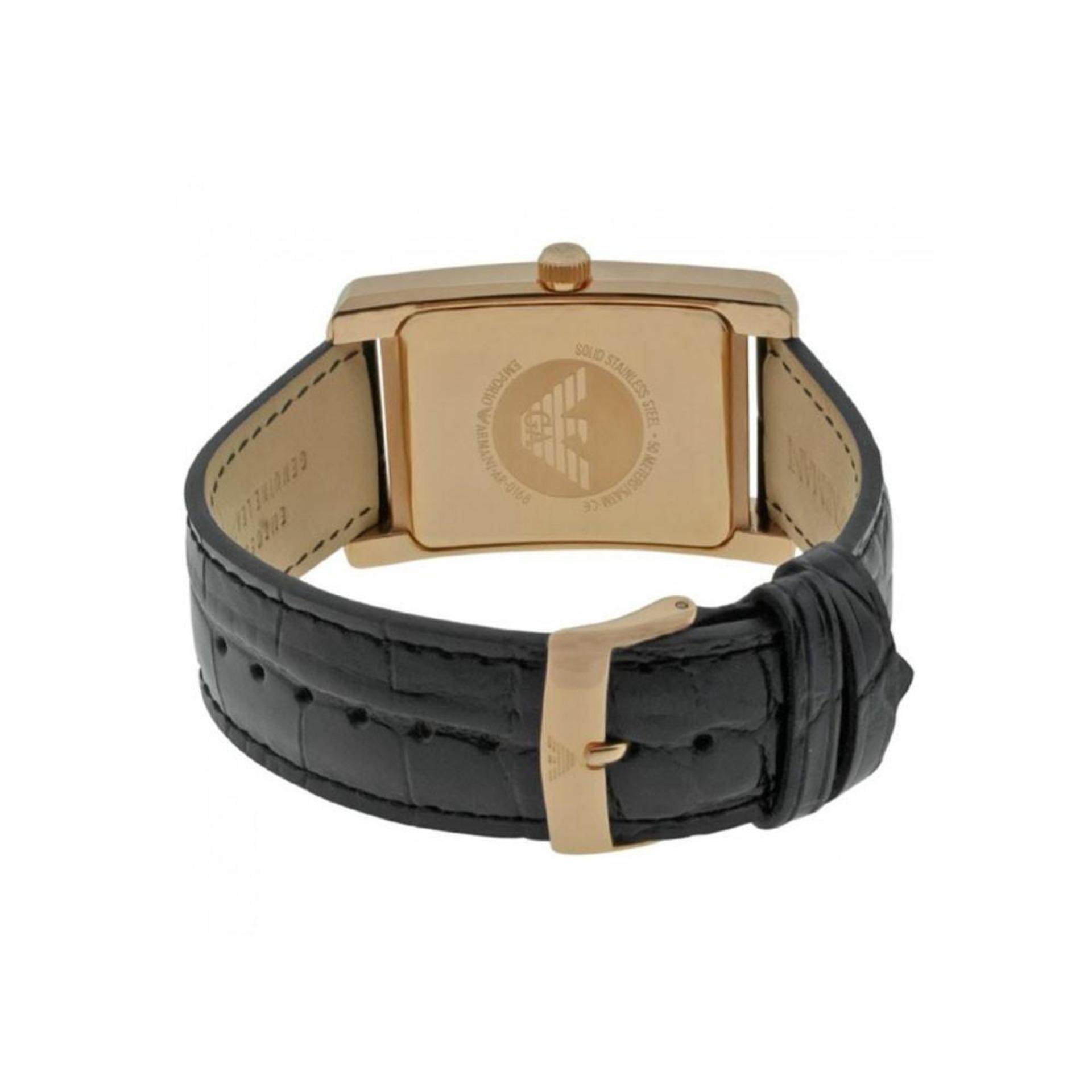 Buy Emporio Armani Mens Square Leather Watch | eRomman