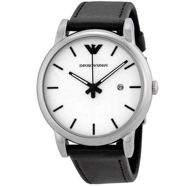 armani mens watches white face