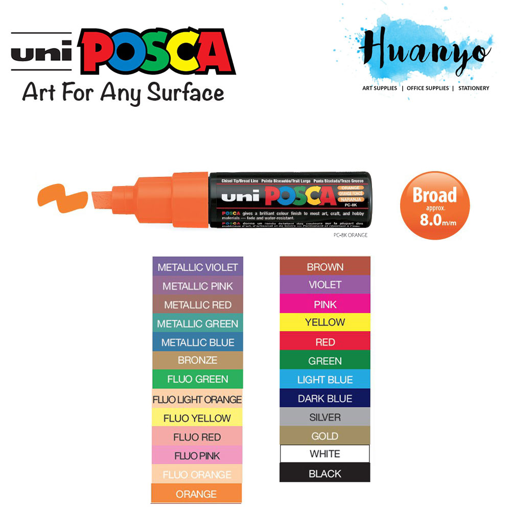 Uni POSCA Marker PC-8K Broad Chisel Bronze