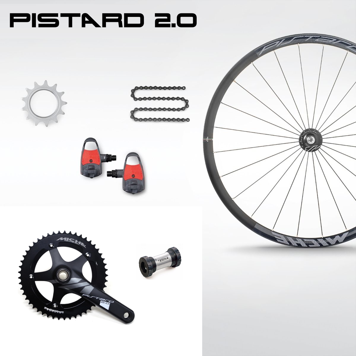 Buy Miche Pistard 2.0 Fixed Gear Group Set 165mm x 48T, Pistard