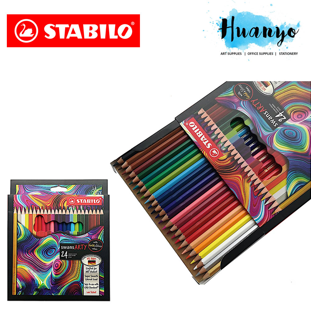 Stabilo Swans Arty Colour Pencils Arts Craft Home School Drawing Stationery  