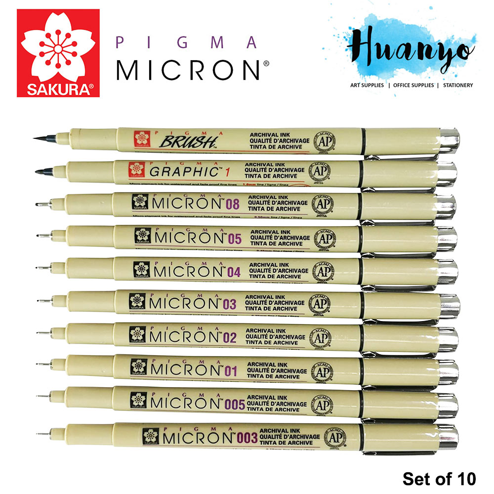 Home & Living :: Stationery :: Writing & Correction Supplies :: Sakura  Pigma Micron Technical Drawing Pen Black (Set of 10) - Shop Online Best  Products