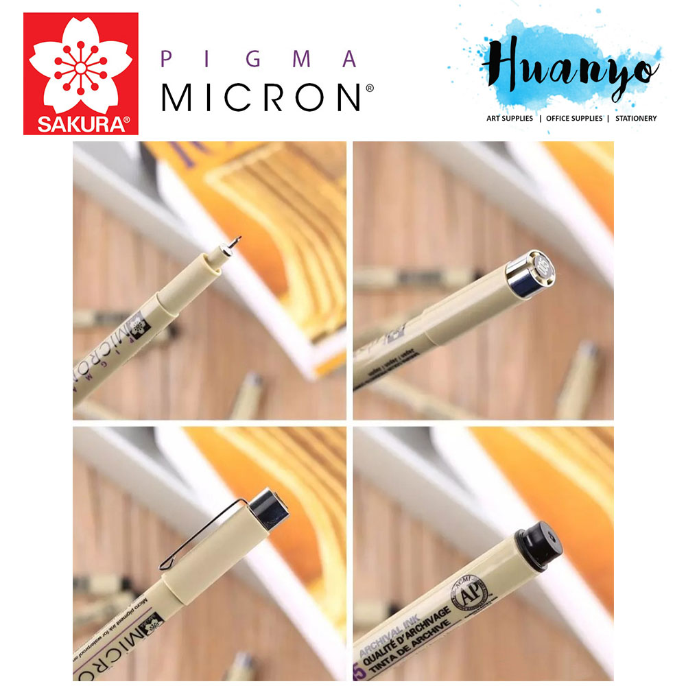 Sakura Pigma Micron Fineliners Black: Micron 04 (0.4mm) - The Drawing Room