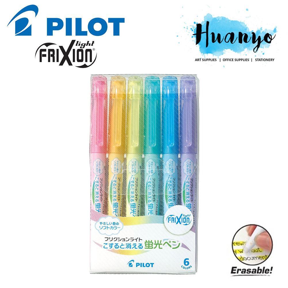 Pilot FriXion Light Soft Pastel Erasable Highlighter Set of 8