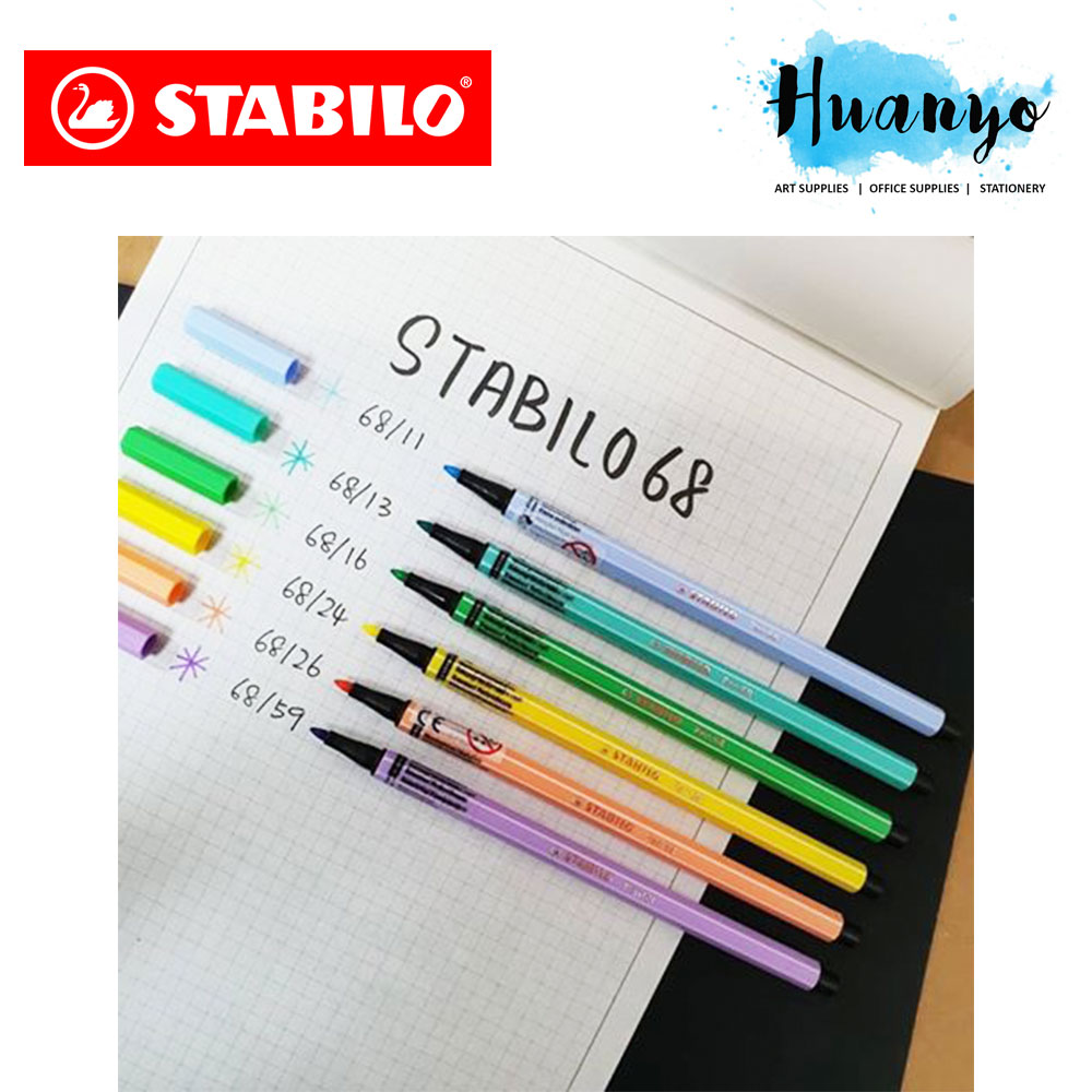 Zijdelings magnifiek gans Buy Huanyo STABILO Pen 68 Marking Text Highlighter Highlight Pen (Neon and  Pastel) Per Pcs | eRomman