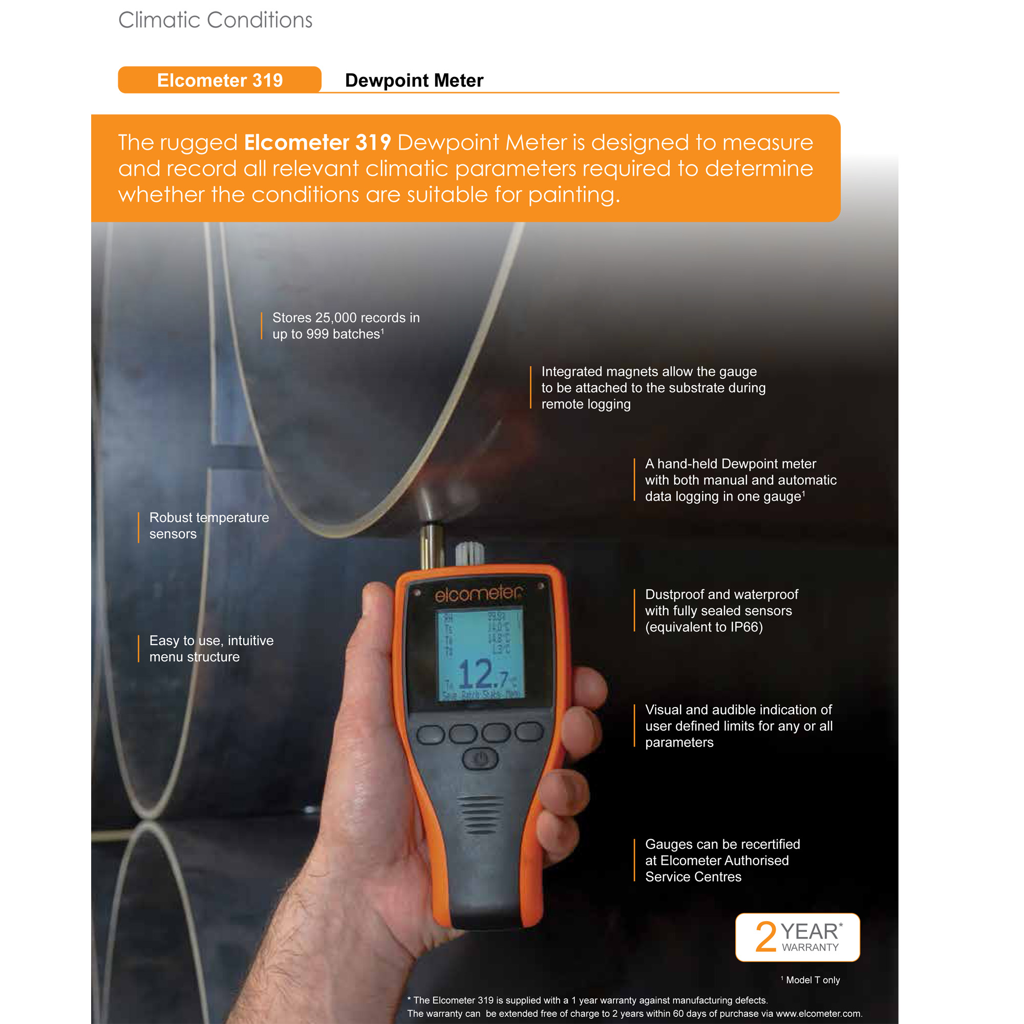 Elcometer Climate, Dewpoint & Relative Humidity Equipment