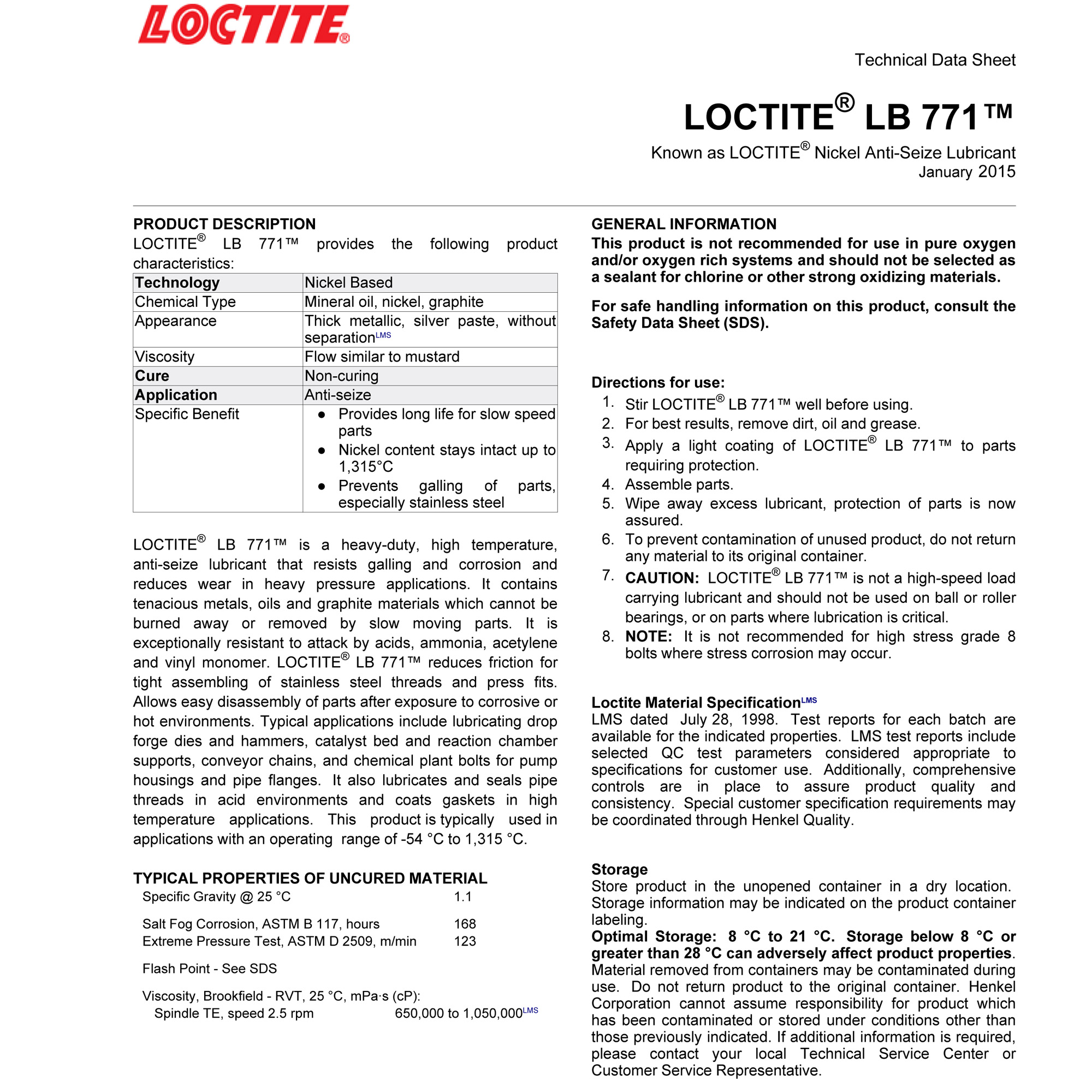 Home & Living :: DIY :: Hand Tools :: Loctite 77164 LB 771 Nickel Anti ...