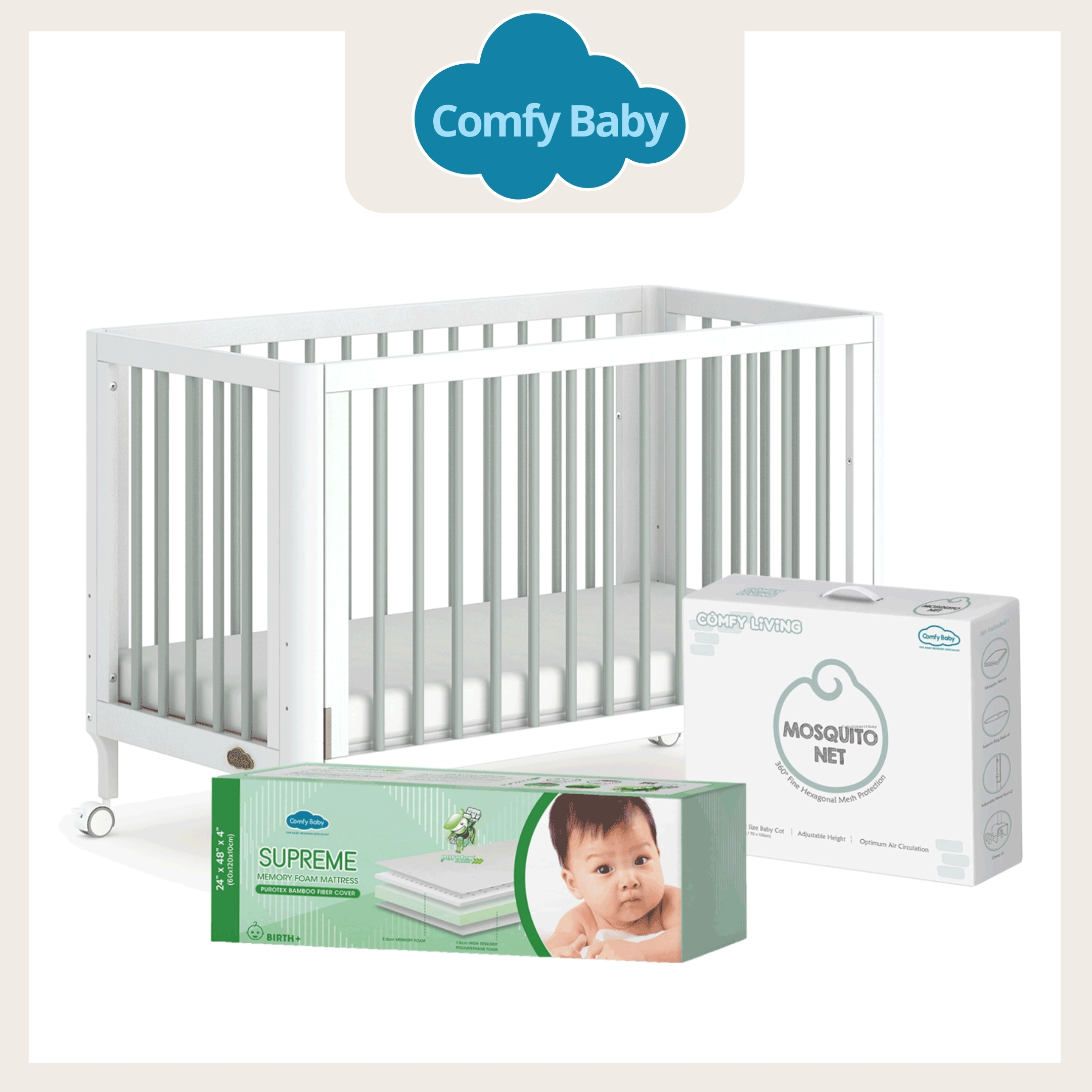 Comfy shop baby cot