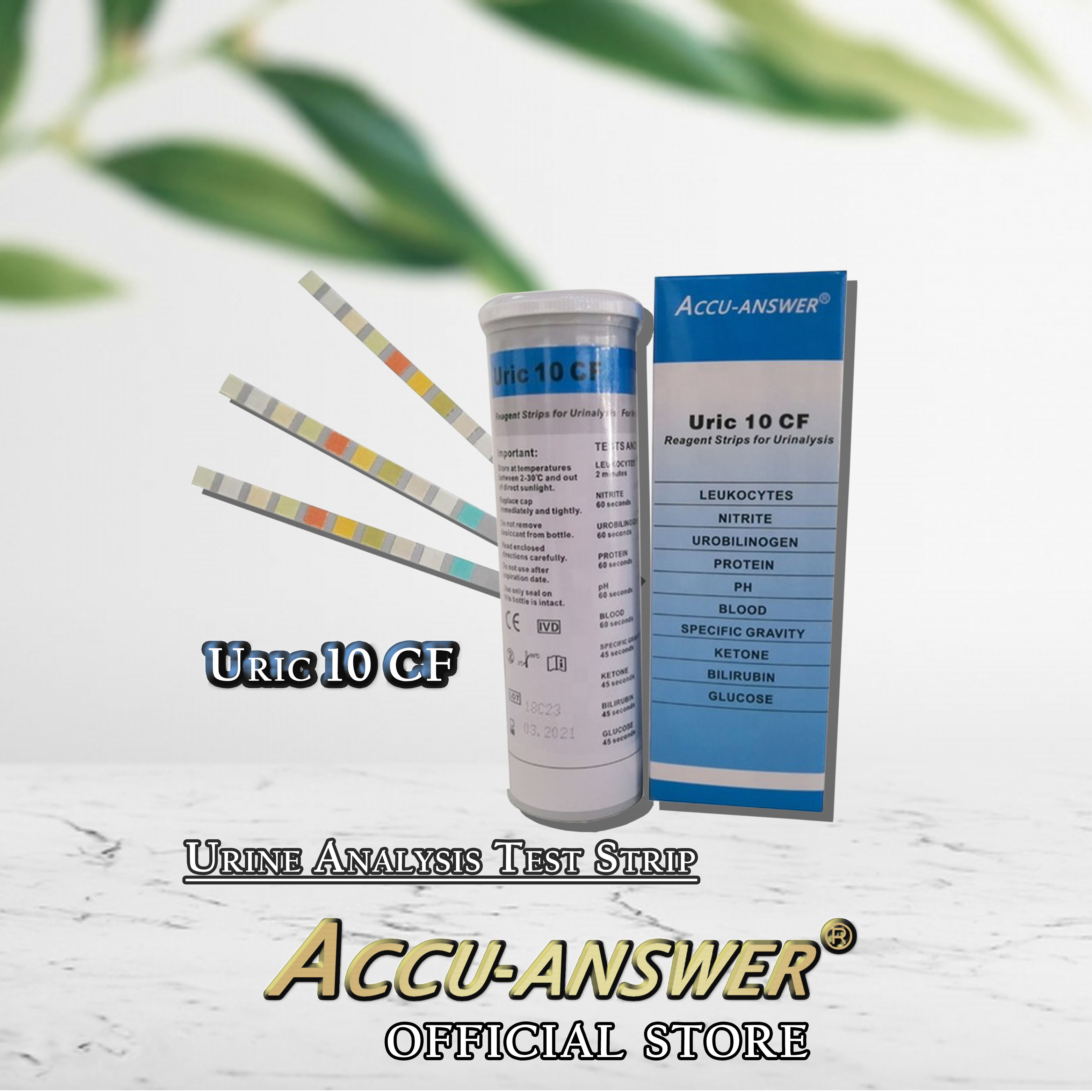 Buy Accu Answer® Urine Test Strips Home Analyzer 10 Parameters Ketone Glucose Ph Eromman 0069