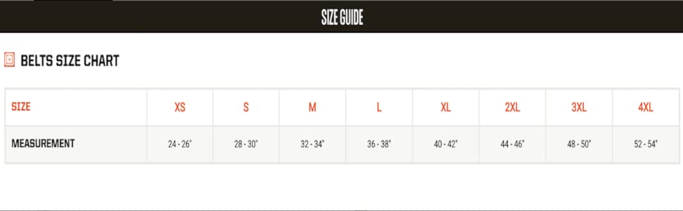 5.11 2025 belt sizes