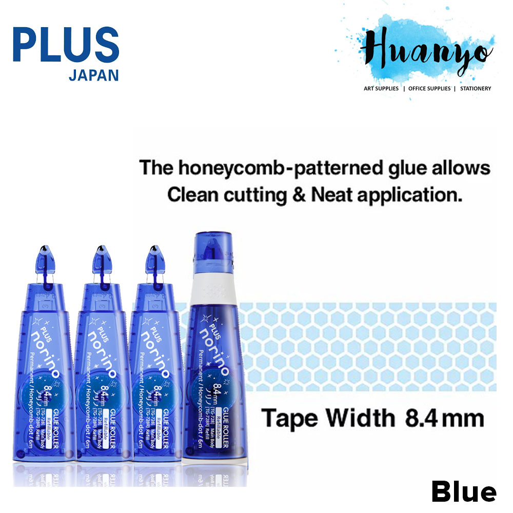 PLUS Norino Honeycomb Dot Glue Roller Tape (6 Meter Length