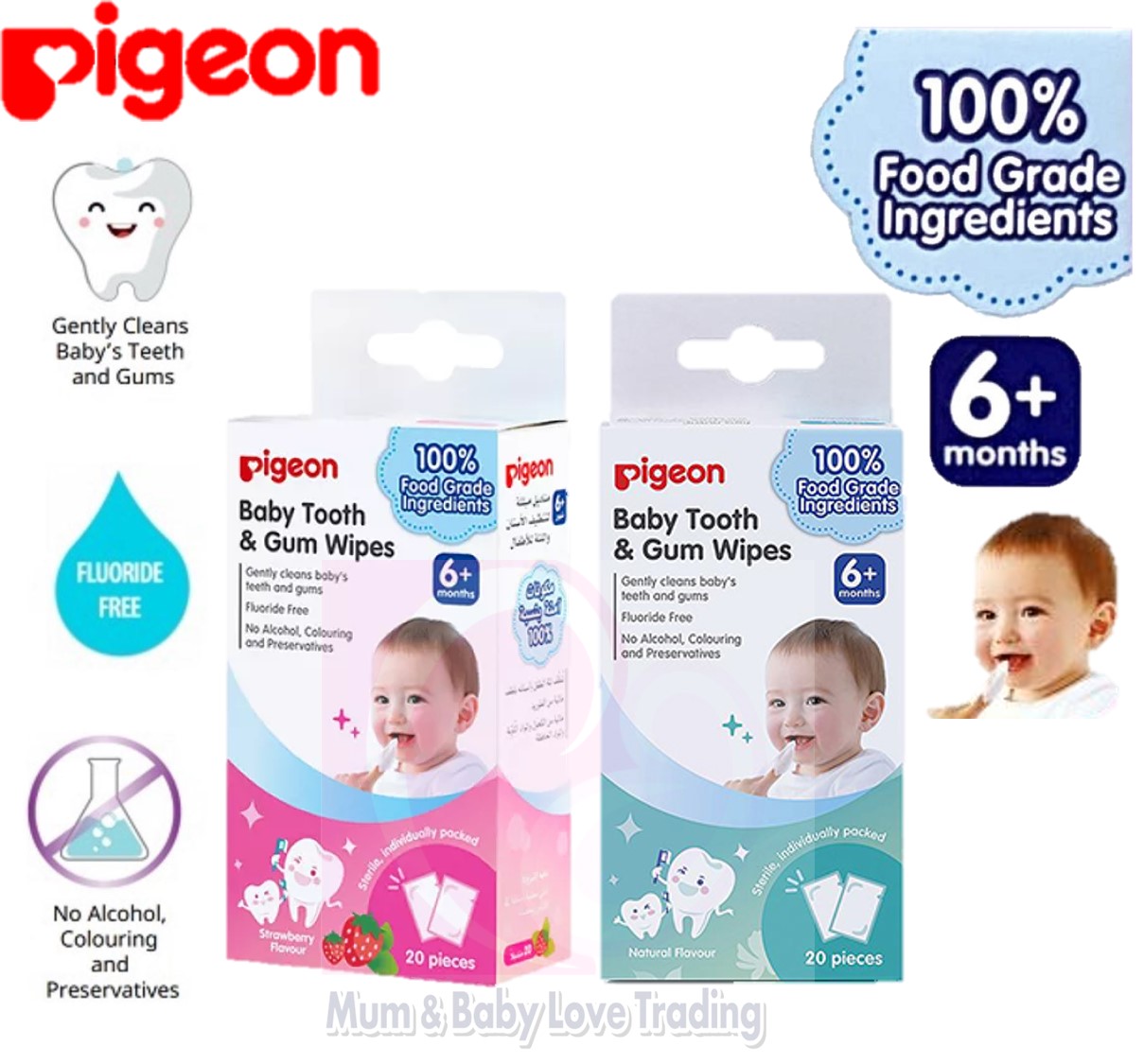 Baby tooth store and gum wipes