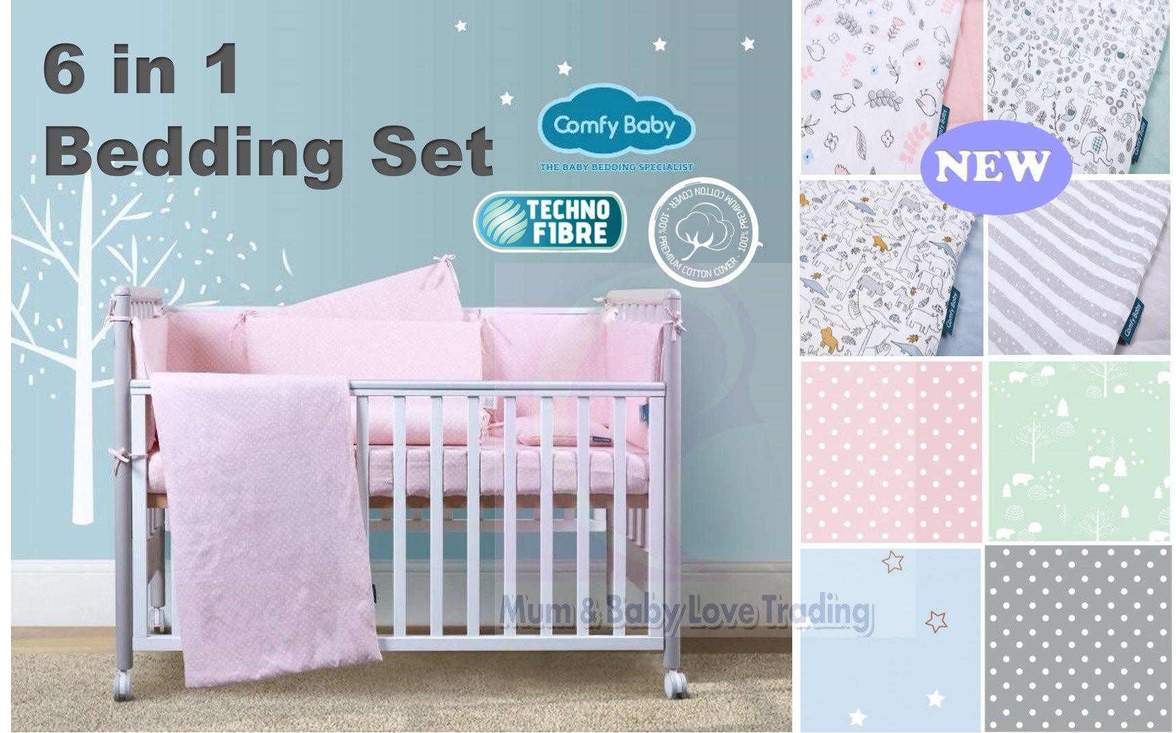 Comfy baby bedding clearance set