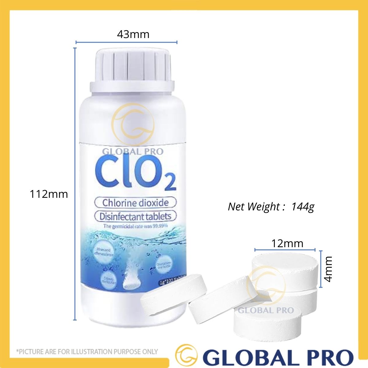 Buy Globalproofficial 100tablets Clo2 Disinfectant Tablets Chlorine 7137