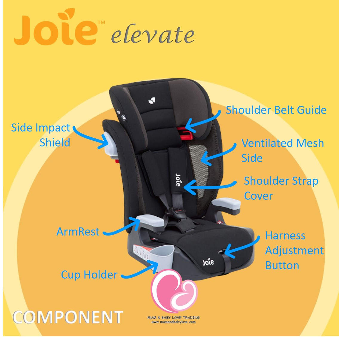 Joie elevate outlet booster car seat