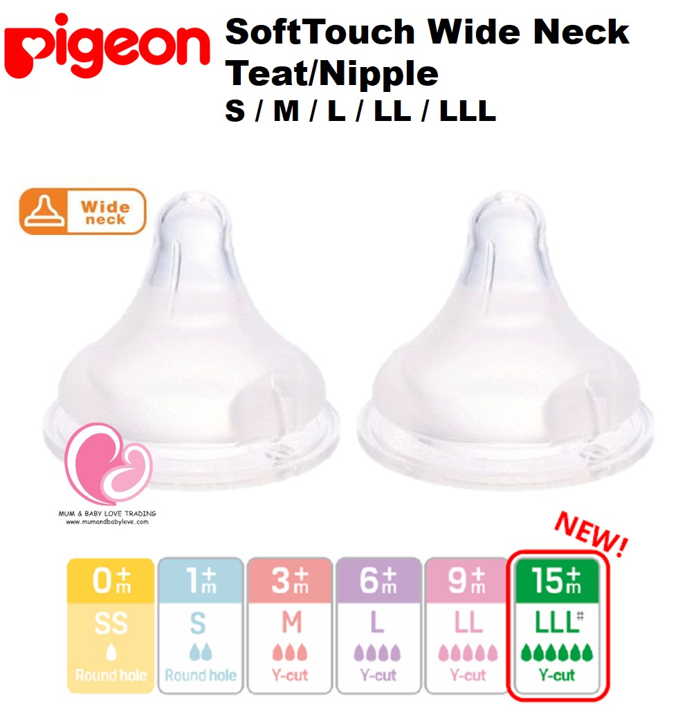 Pigeon wide neck teat hot sale ll