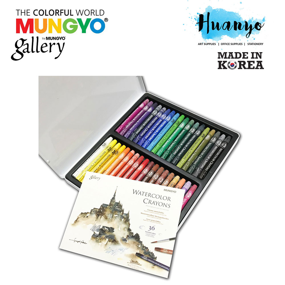 MUNGYO MAC 12/24/36 colors Watercolor Crayons pastel Gallery Aquarell
