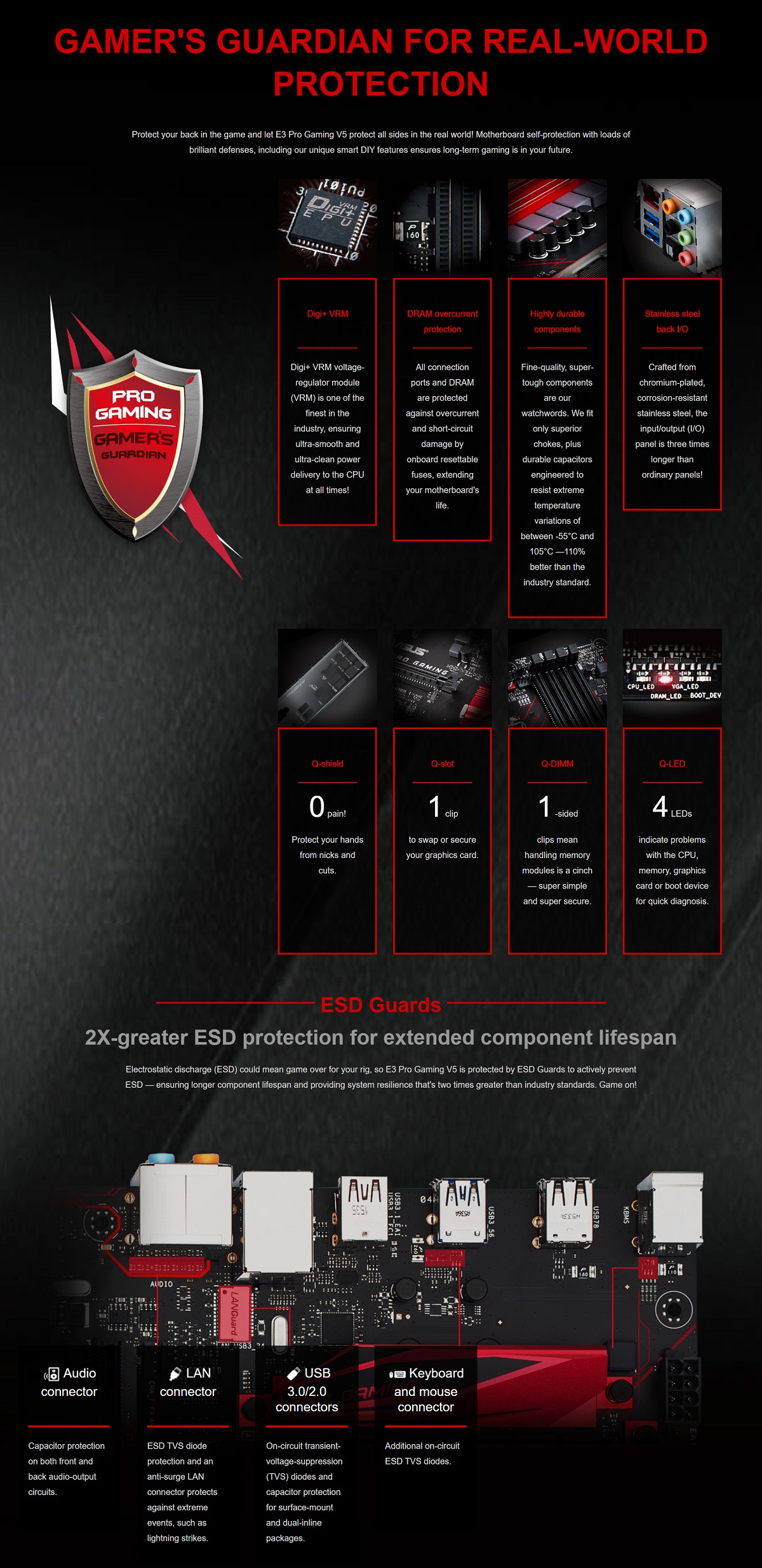 Buy Ipohonline ASUS E3 PRO GAMING V5 LGA 1151 Intel Xeon C232 SATA 6Gb/s USB  3.1 USB 3.0 DDR4 ATX Motherboard | eRomman
