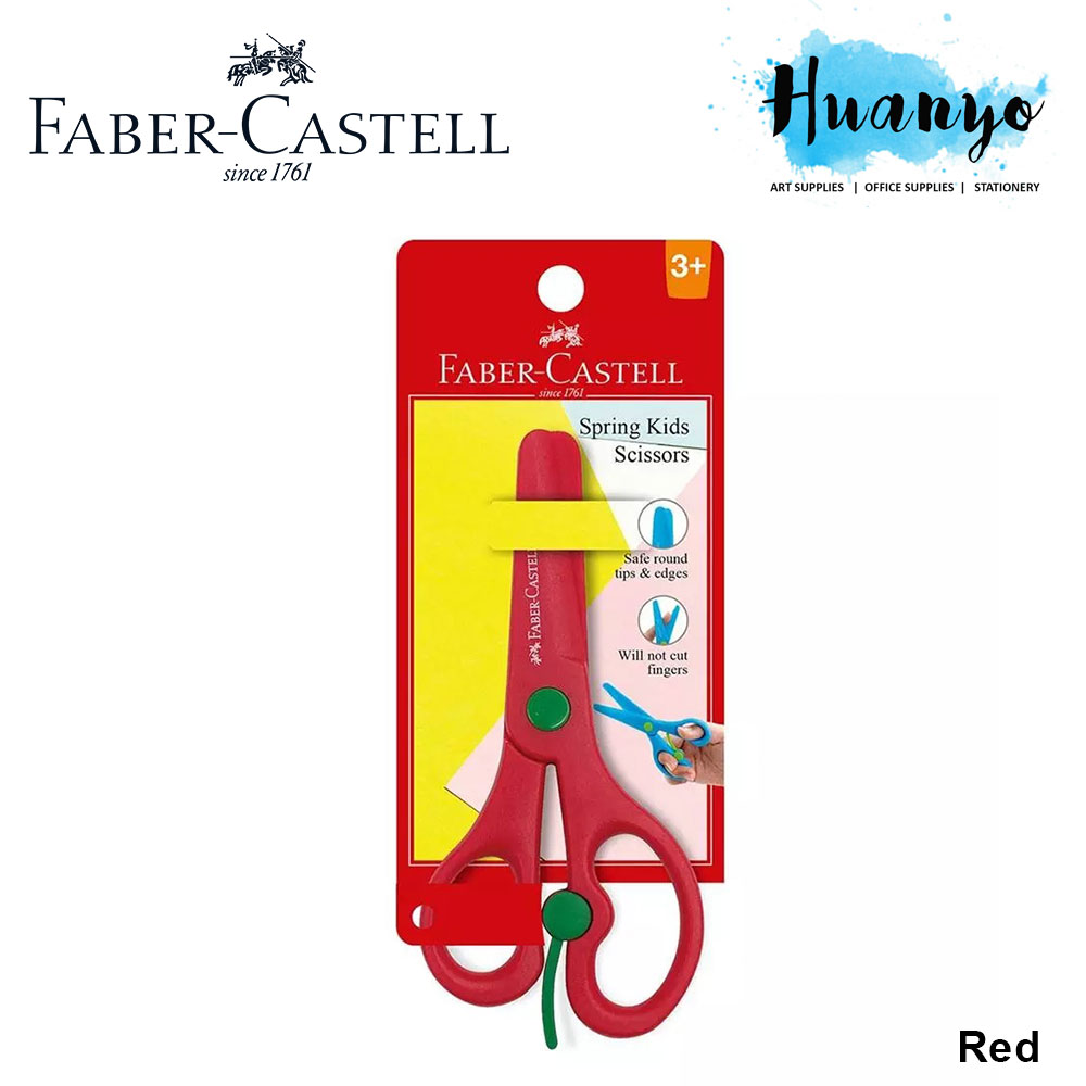 Faber Castell Spring Kids Scissors Children Toddler Safety Scissor 2pcs 