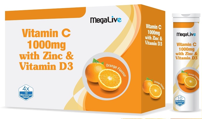 Buy Goodmedickl MegaLive Vitamin C 1000mg Effervescent 4X10s / 10s ...