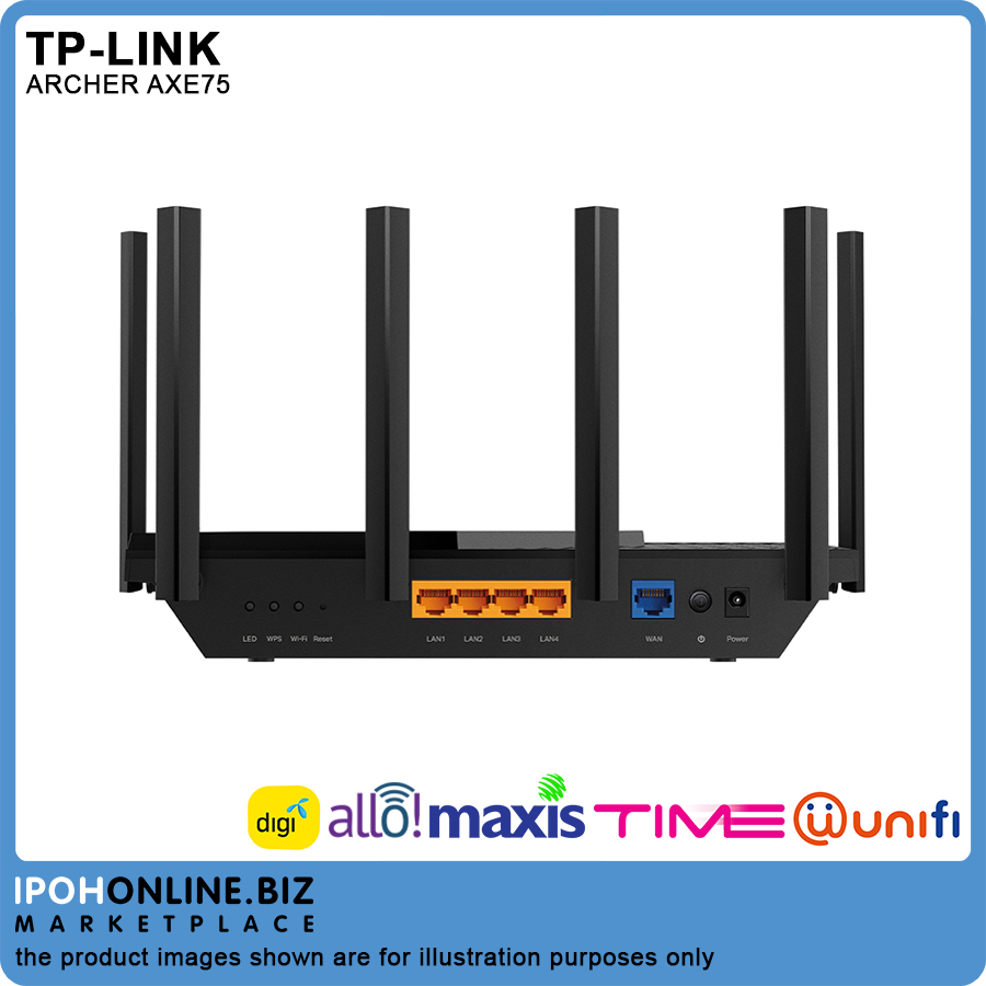 Buy Ipohonline Tp Link Archer Axe75 Axe5400 Tri Band 6 Stream Wifi 6e Wireless Router Unifi