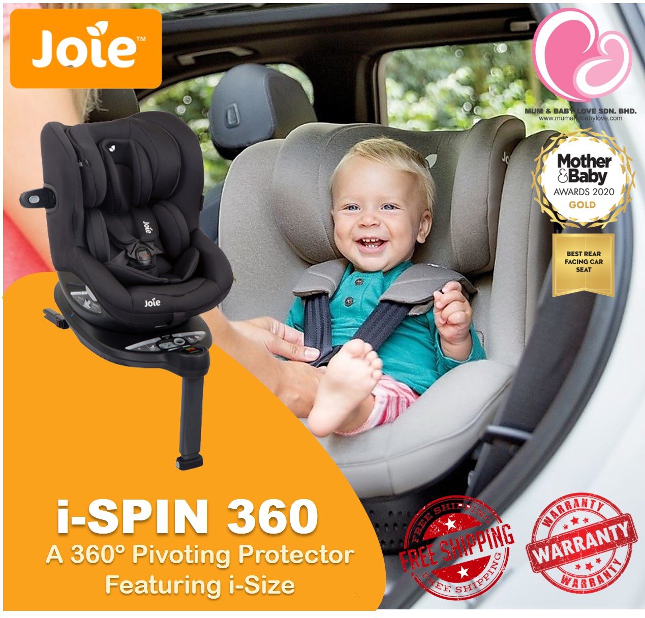 Joie i-Spin 360 Spinning Car Seat – Chelsea Baby