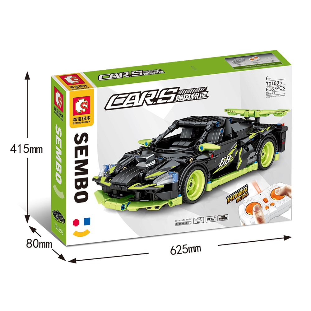 Buy Slstoys Sembo Block Remote Control Rc Sports Car Vehicle Hurricane Accumulated Speed