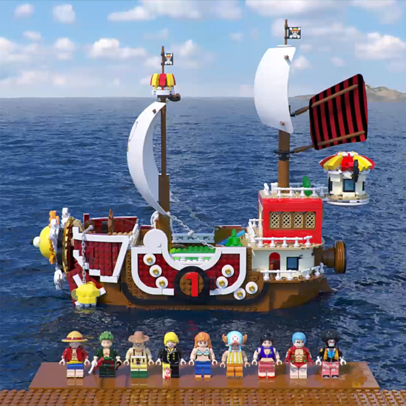 Sheng Yuan 3D2Y: One Piece Thousand Sunny Ship with Minifigs Preview