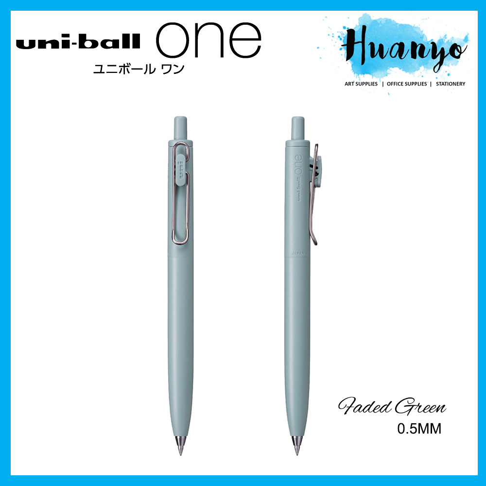 Uni-Ball One F Gel Pen - 0.38 mm - Black Ink - Faded Black Body