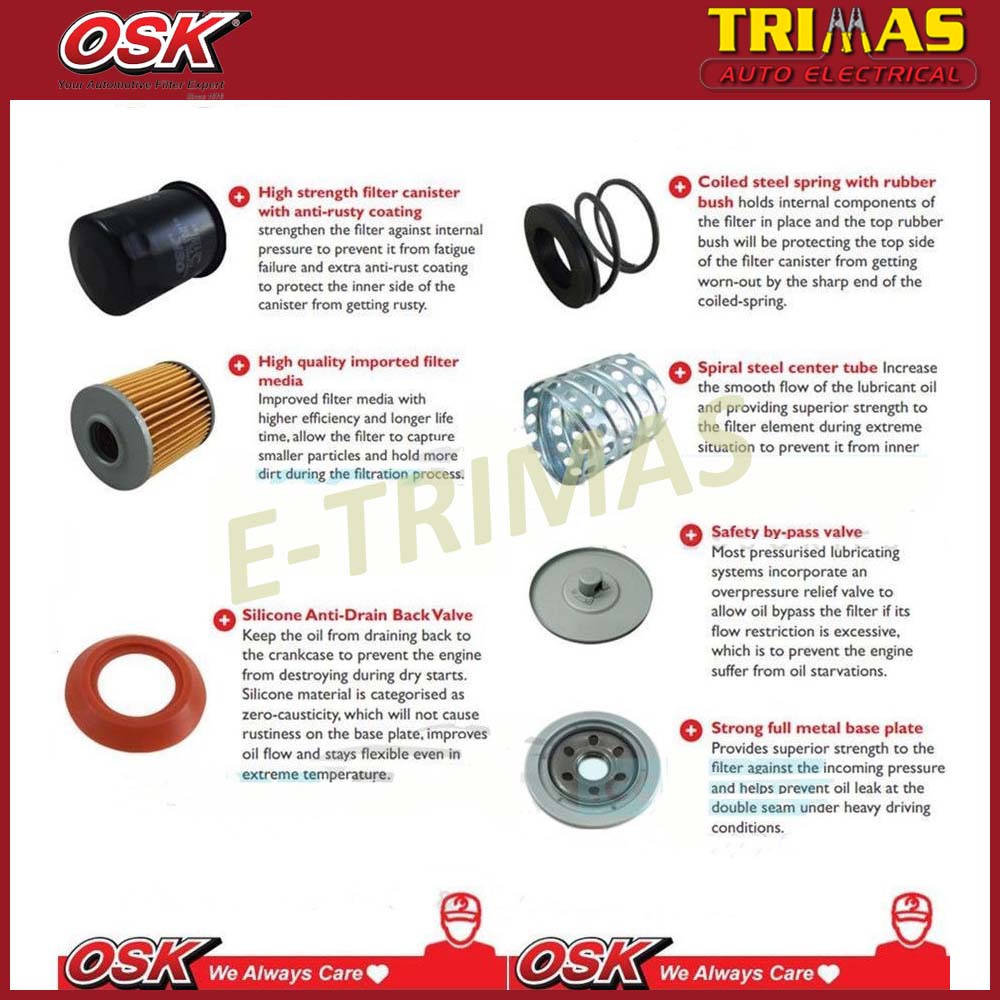 Buy E Trimas Osk Oil Filter Ford Ranger Penapis Minyak Hitam