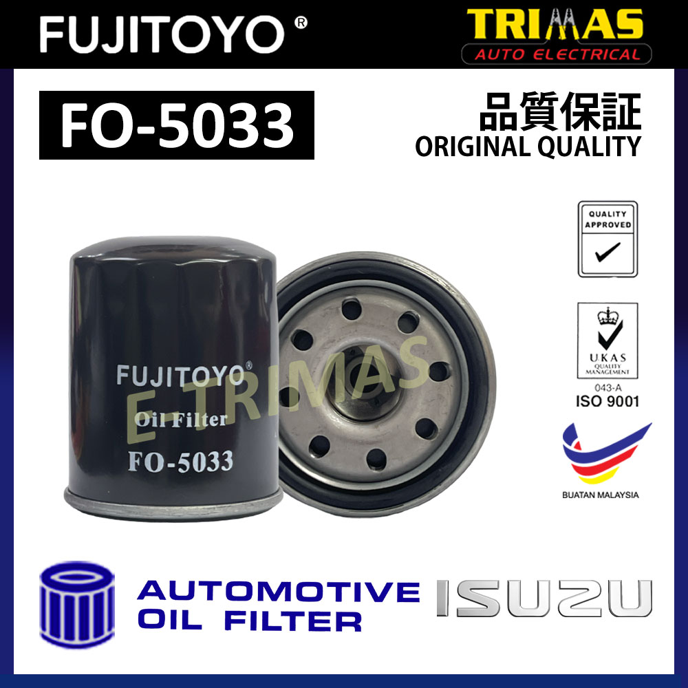 Buy E-trimas FUJITOYO Oil Filter Isuzu D-Max DMax 2.5 RT50 2012- 2018 ...