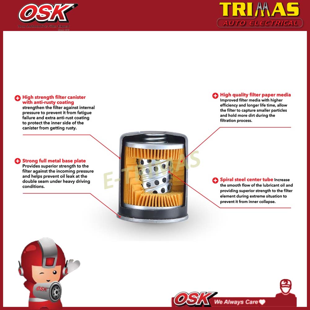 Buy E Trimas Osk Oil Filter Ford Ranger Penapis Minyak Hitam