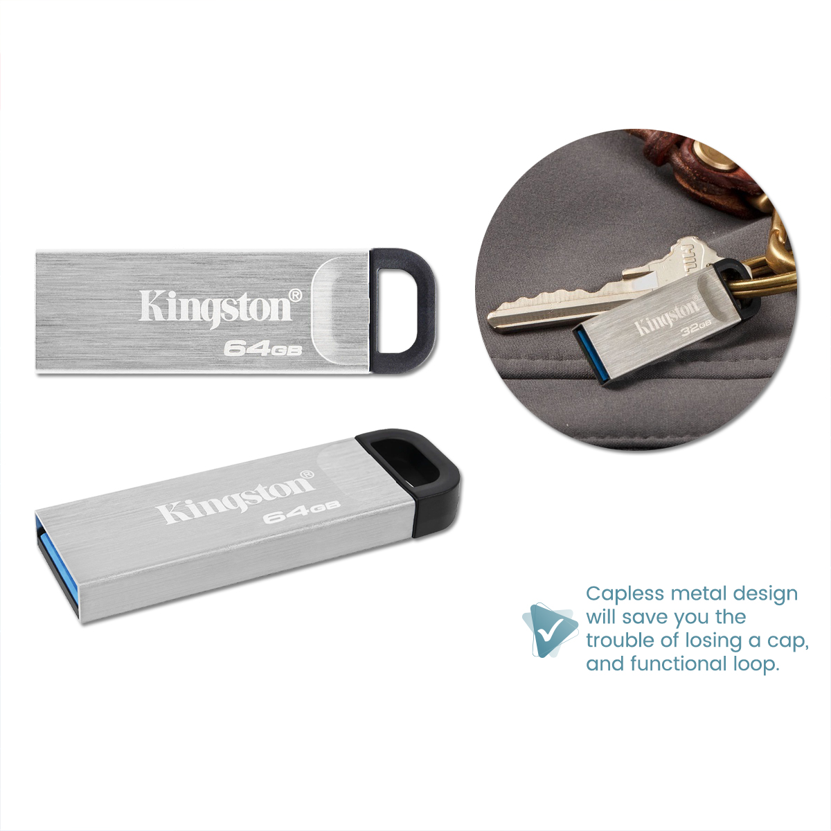 Kingston 128GB DataTraveler Kyson USB 3.2 Gen 1 Flash Drive