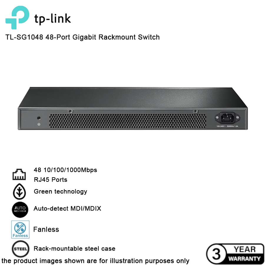 19-inch Gigabit eRomman Buy Rackmount Ipohonline | Switch 48 Port TL-SG1048 Network TP-Link