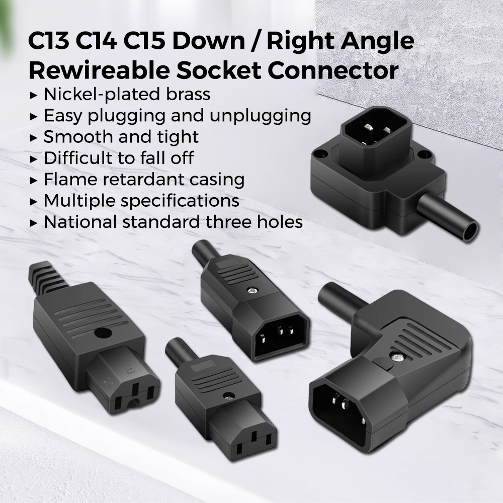 Buy Switch2com IEC320 C13 C14 C15 Straight / Down / Right Angle ...